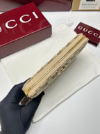 Gucci GG Marmont Zip Around Wallet - Sand and Brown GG Canvas — Article 1763
