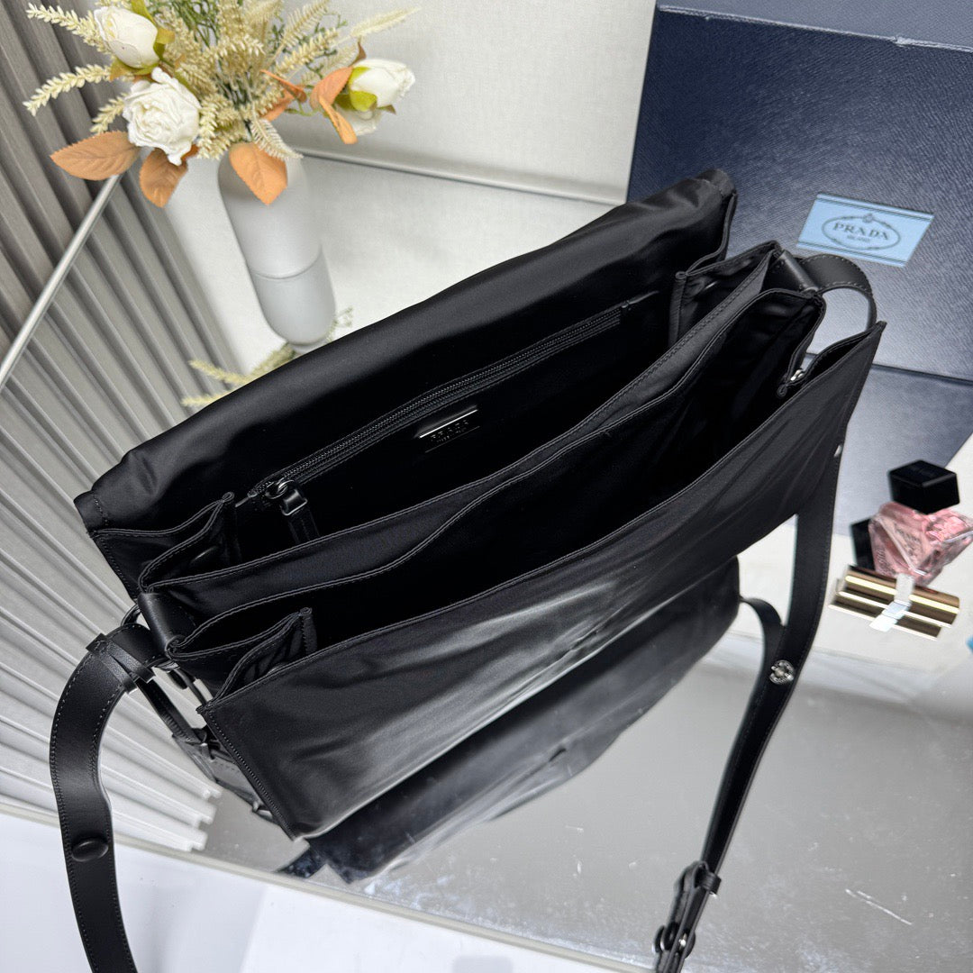 Flap Shoulder Bag — 1BD256 — Black — view 8