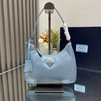 Prada Re-Edition 2005 Re-Nylon and Saffiano Mini Bag — Light Blue — Article 1015