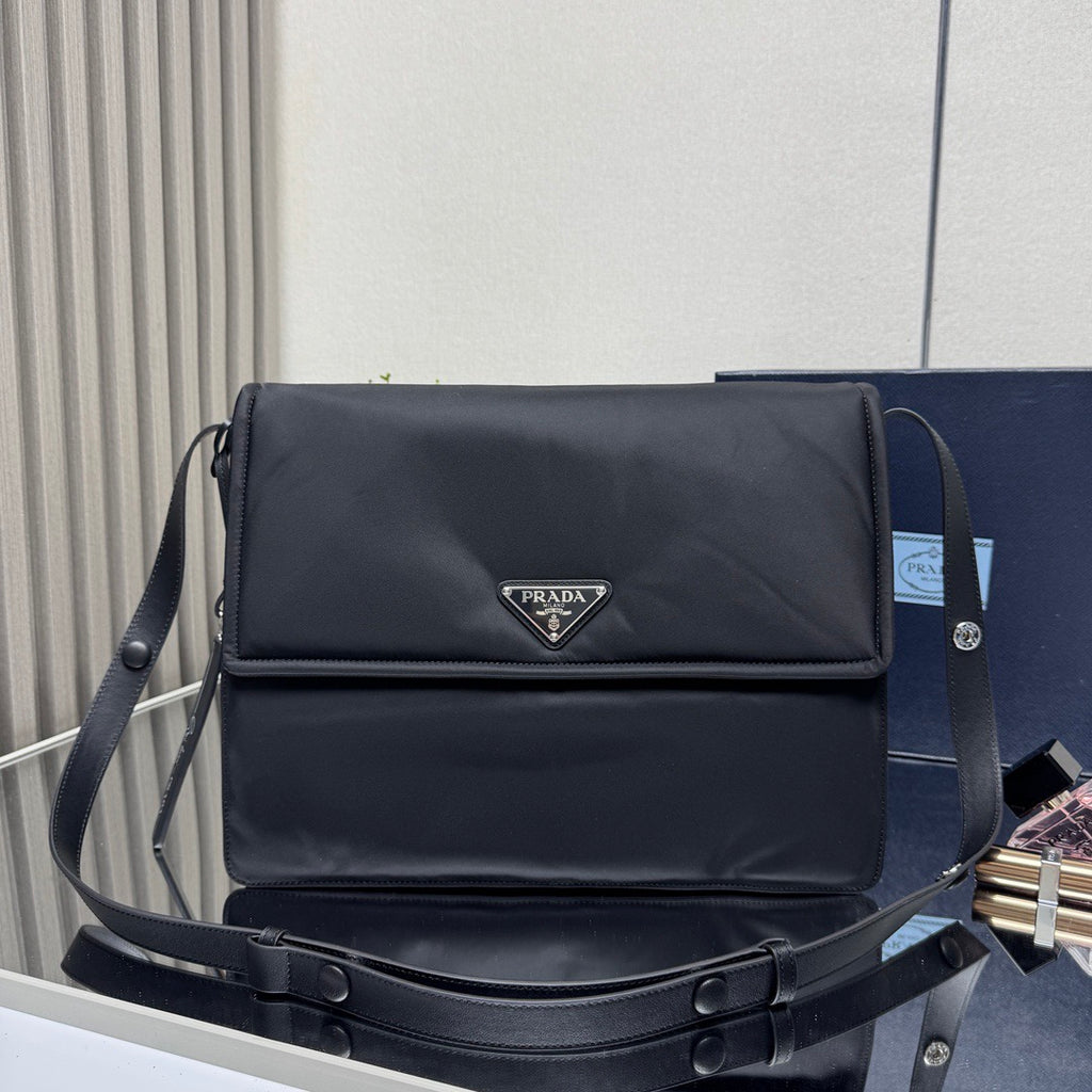 Flap Shoulder Bag — 1BD256 — Black — view 1