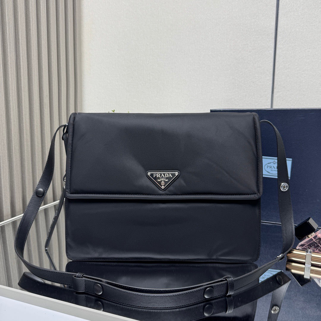 Flap Shoulder Bag — 1BD256 — Black — view 1