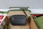 Gucci Essence Classic Small Pouch - Black GG Canvas — Article 203
