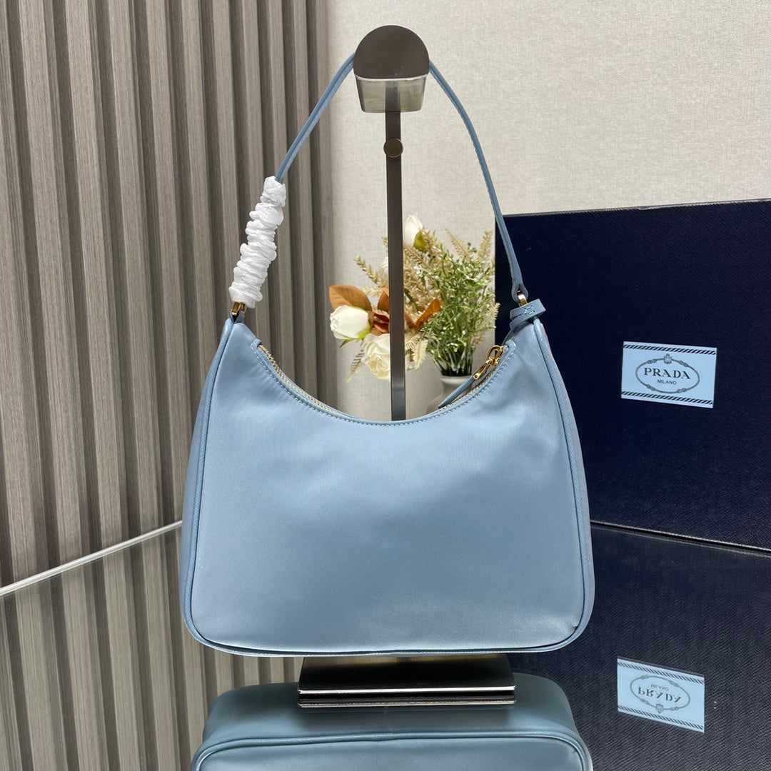 Hobo Shoulder Bag — 1NE204 — Blue — view 2