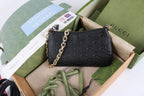 Gucci GG Motif Leather Shoulder Bag — Black — Article 83