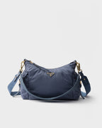 Prada Explore Large Re-Nylon and Leather Bag — Aviation Blue — Article 1098