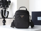 Prada Re-Nylon and Saffiano Leather Shoulder Bag - Black — Article 1454