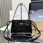 Prada Bonnie Small Leather Handbag - Black — Article 1331