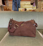 Prada Explore Large Suede Bag - Brown — Article 1367