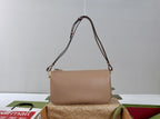 Gucci Half Horsebit Leather Shoulder Bag - Grey — Article 143