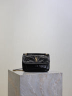 Saint Laurent Niki Mini in Vintage Leather — Black — Article 1157
