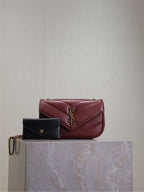 Saint Laurent Loulou Top-Handle Bag — Bordeaux Matelassé Lambskin — Article 1210