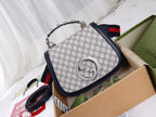 Gucci Blondie Medium Shoulder Bag — Navy GG Canvas — Article 46