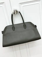 The Row Margaux Shoulder 12 Bag — Olive/Grey — Article 1138