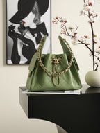 Chanel 25 Small Handbag — Green Grained Calfskin — Article 1130