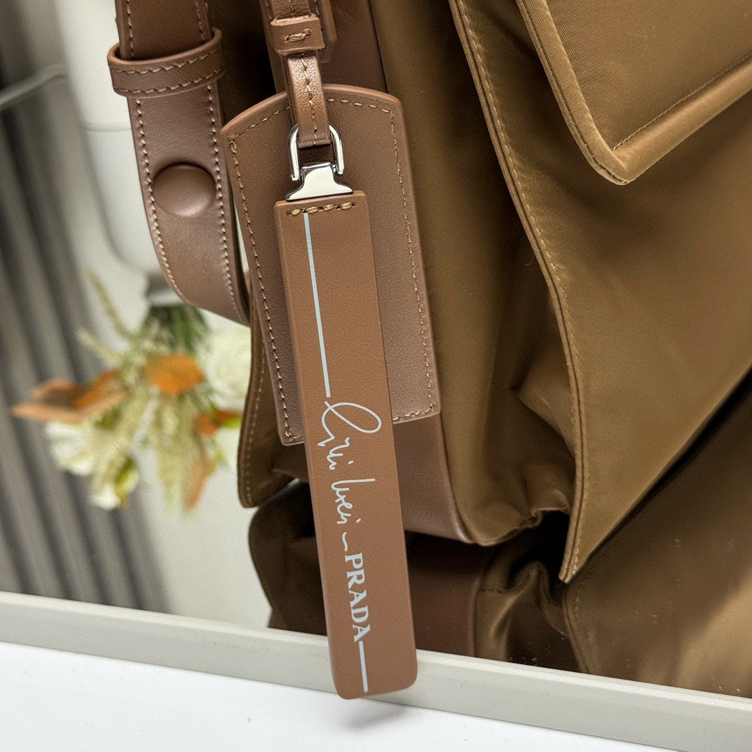 Flap Shoulder Bag — 1BD256 — Brown — view 6