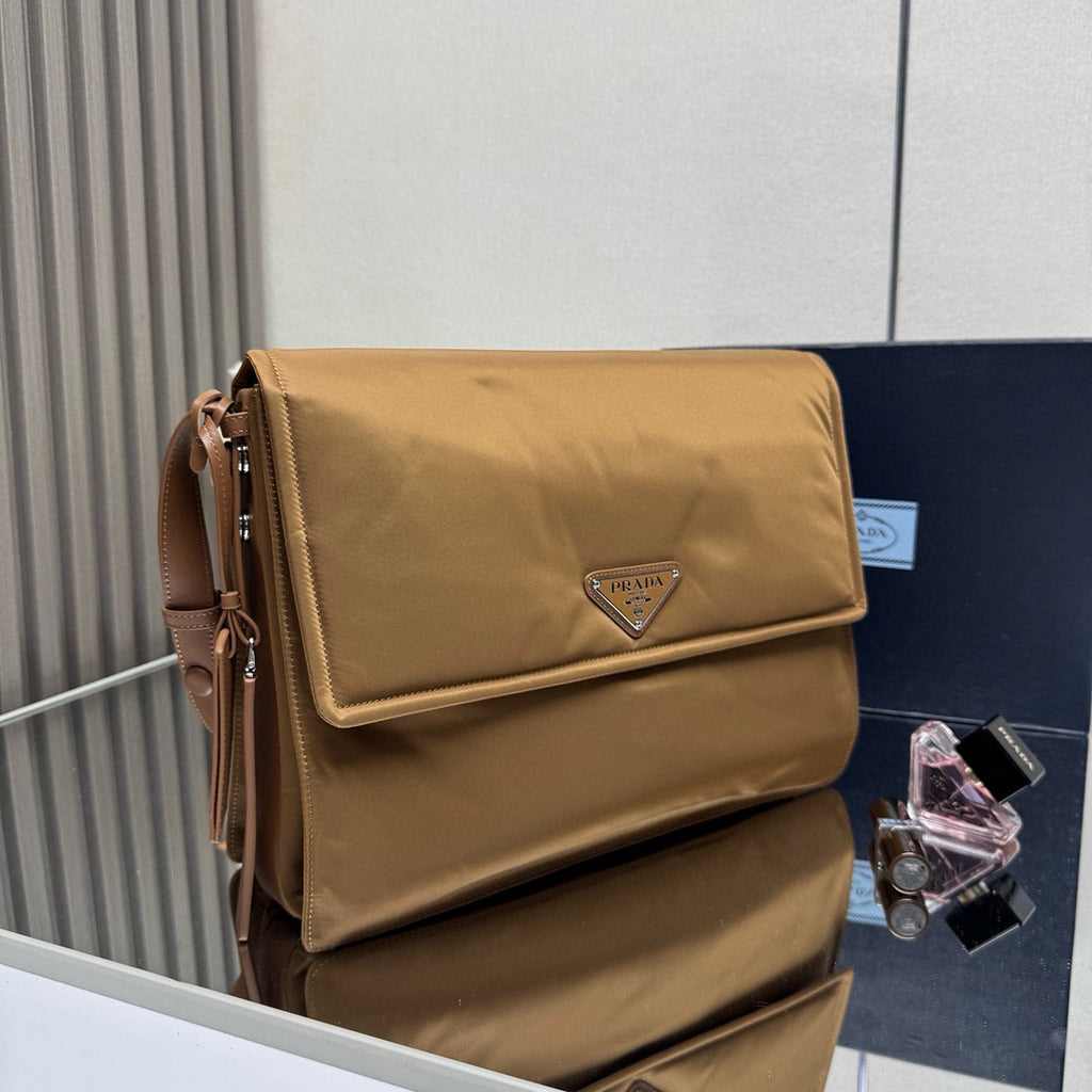 Flap Shoulder Bag — 1BD256 — Brown — view 3