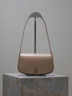 Saint Laurent Mini Voltaire in Box Calfskin — Taupe — Article 1178
