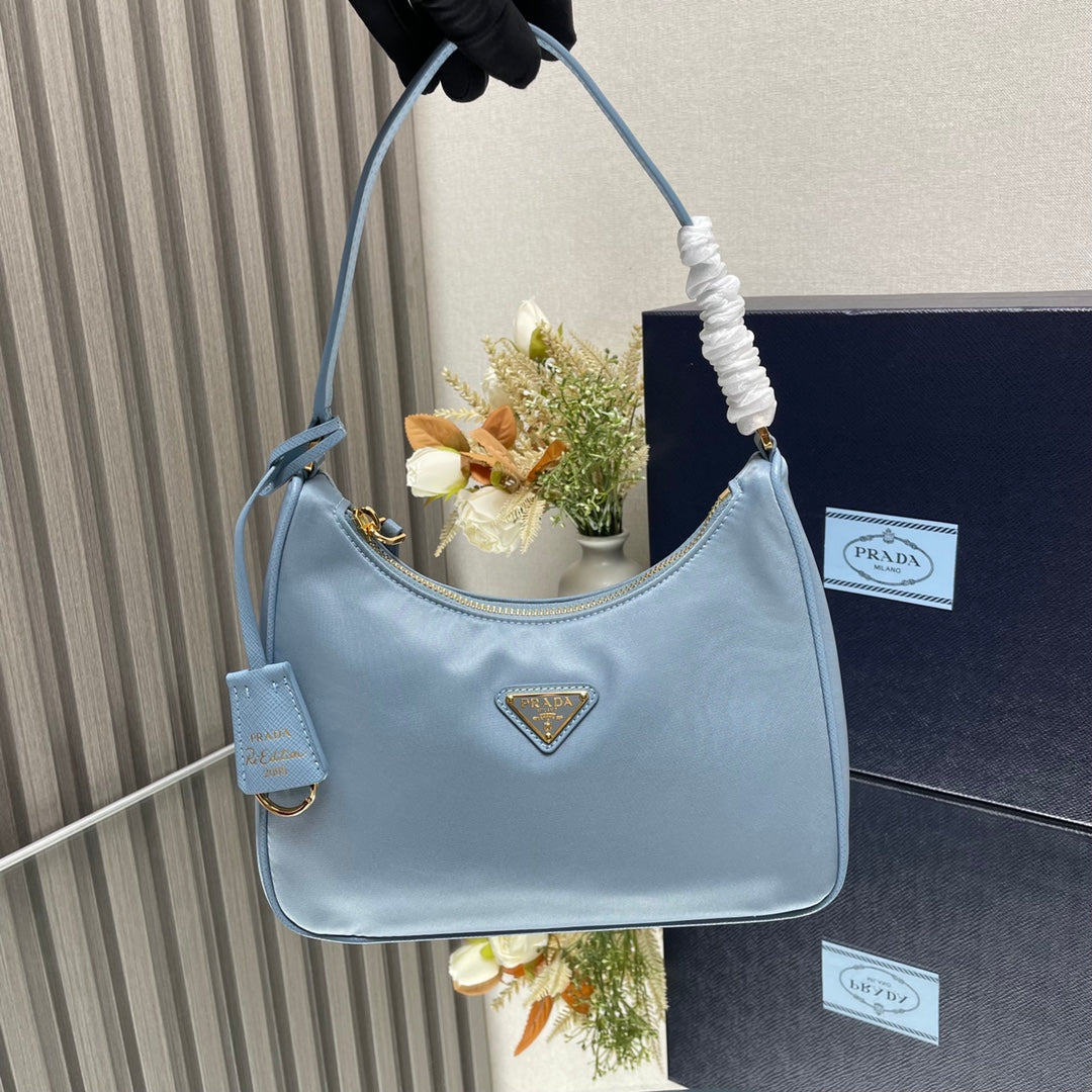 Hobo Shoulder Bag — 1NE204 — Blue — view 5