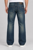 BLMN — Men’s Rose-Gold Emblem Wide-Leg Jeans – Vintage Indigo