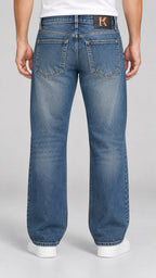 KRLS — Men’s Wide-Bottom Straight-Fit Jeans – Vintage Blue