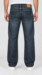 RL — Men’s Wide-Bottom Straight-Fit Jeans – Signature-Stitch Dark Indigo