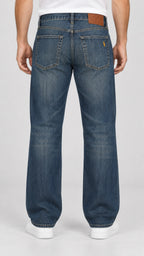 RL — Men’s Horse-Emblem Wide-Leg Jeans – Vintage Indigo Blue