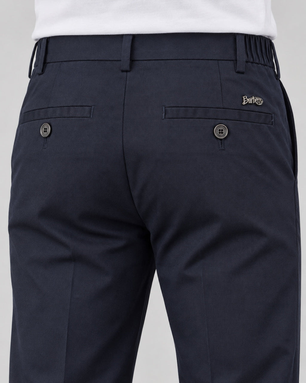 Men’s Side-Tab Tailored Trousers – Ink Navy - back detail