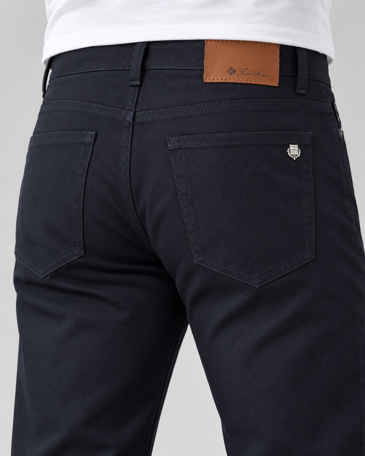 Men’s Five-Pocket Trousers – Midnight Navy - back detail