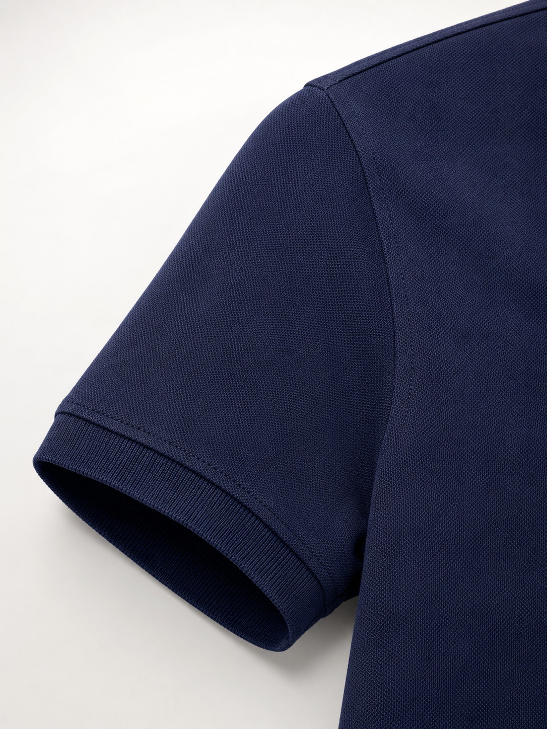 Men’s Navy Blue Embossed-Logo Polo T-Shirt - view 4
