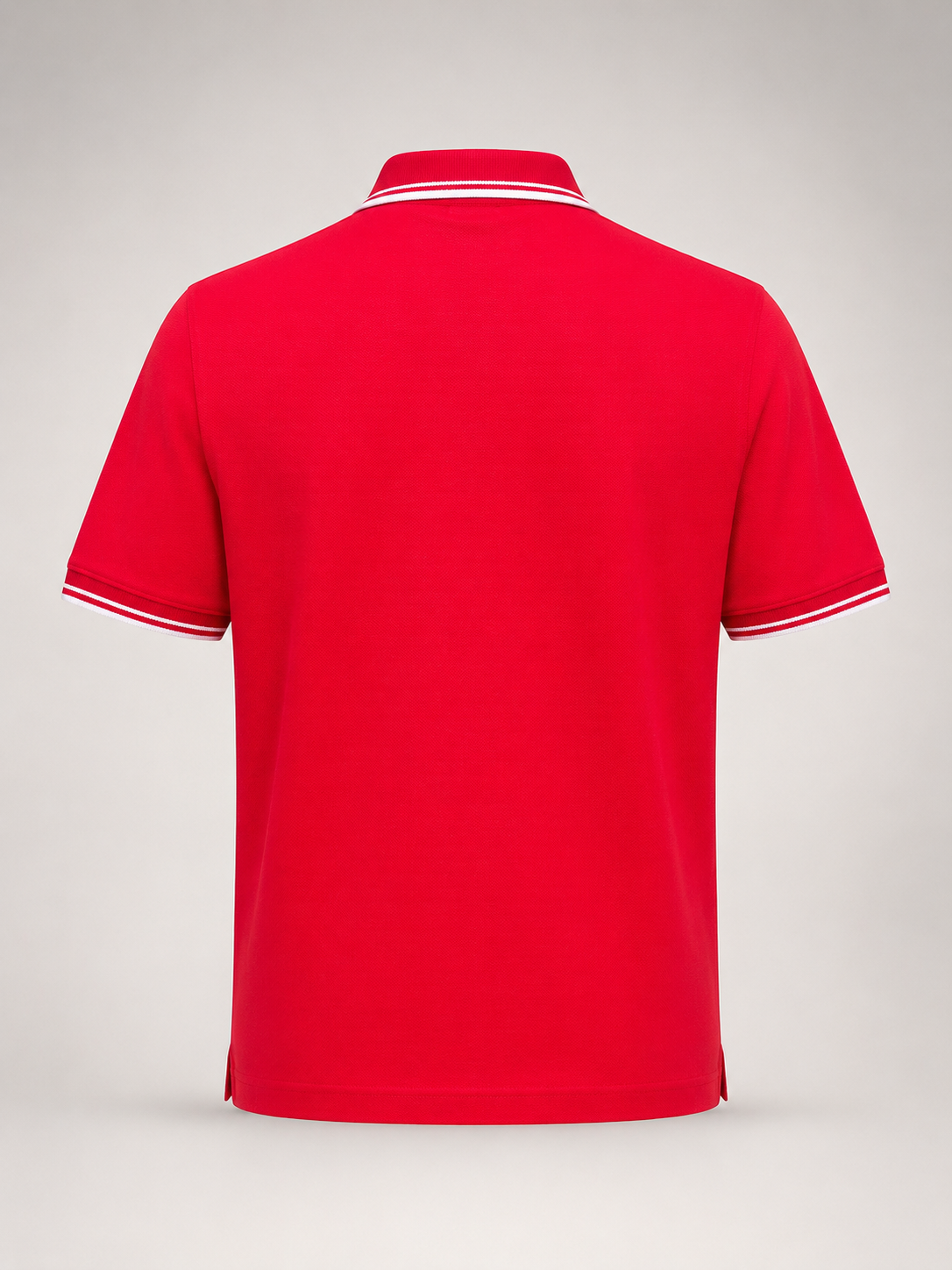 Men’s Red Zip-Placket Polo T-Shirt - view 3