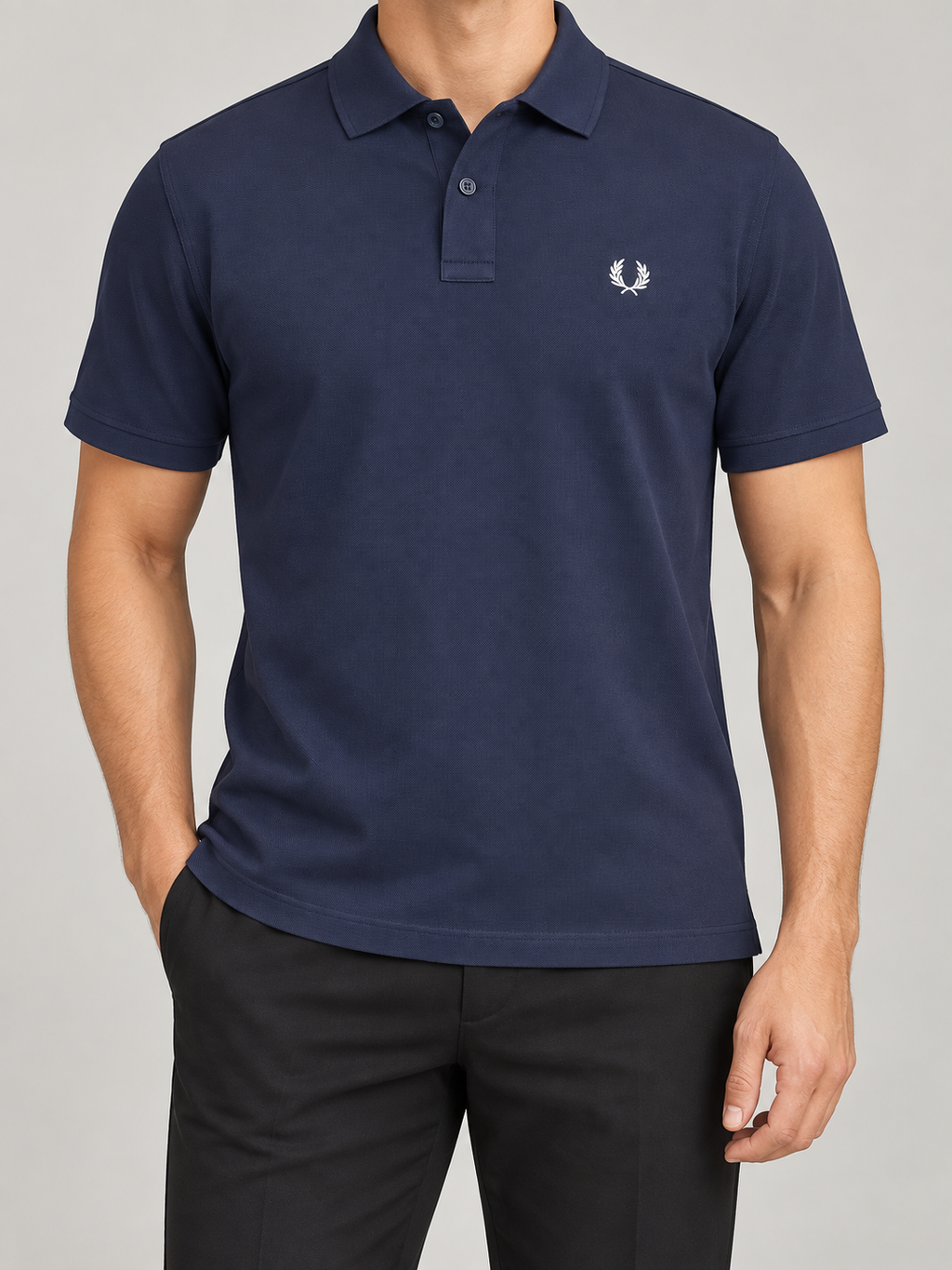 Navy Classic Polo - front view