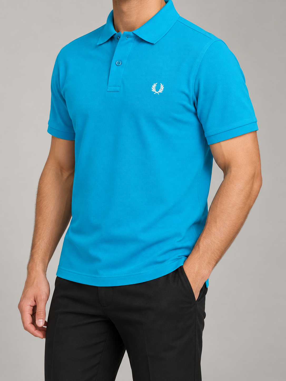 Turquoise Blue Polo - view 2