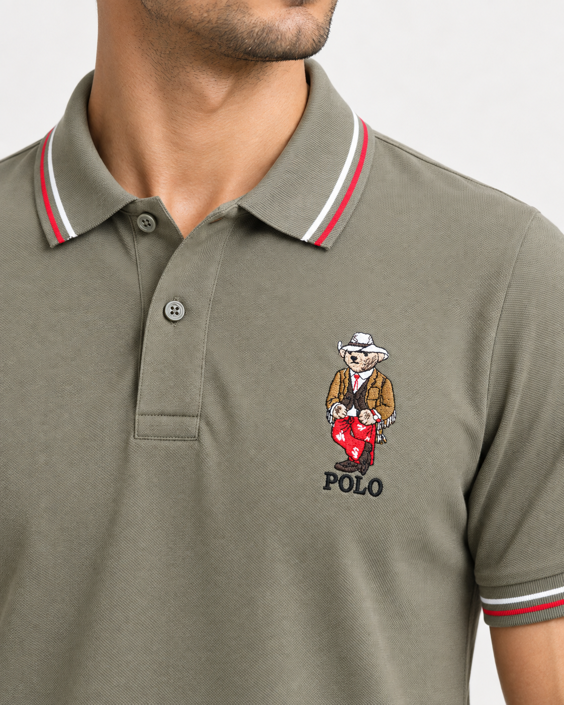 Olive Polo Bear T-Shirt - view 3