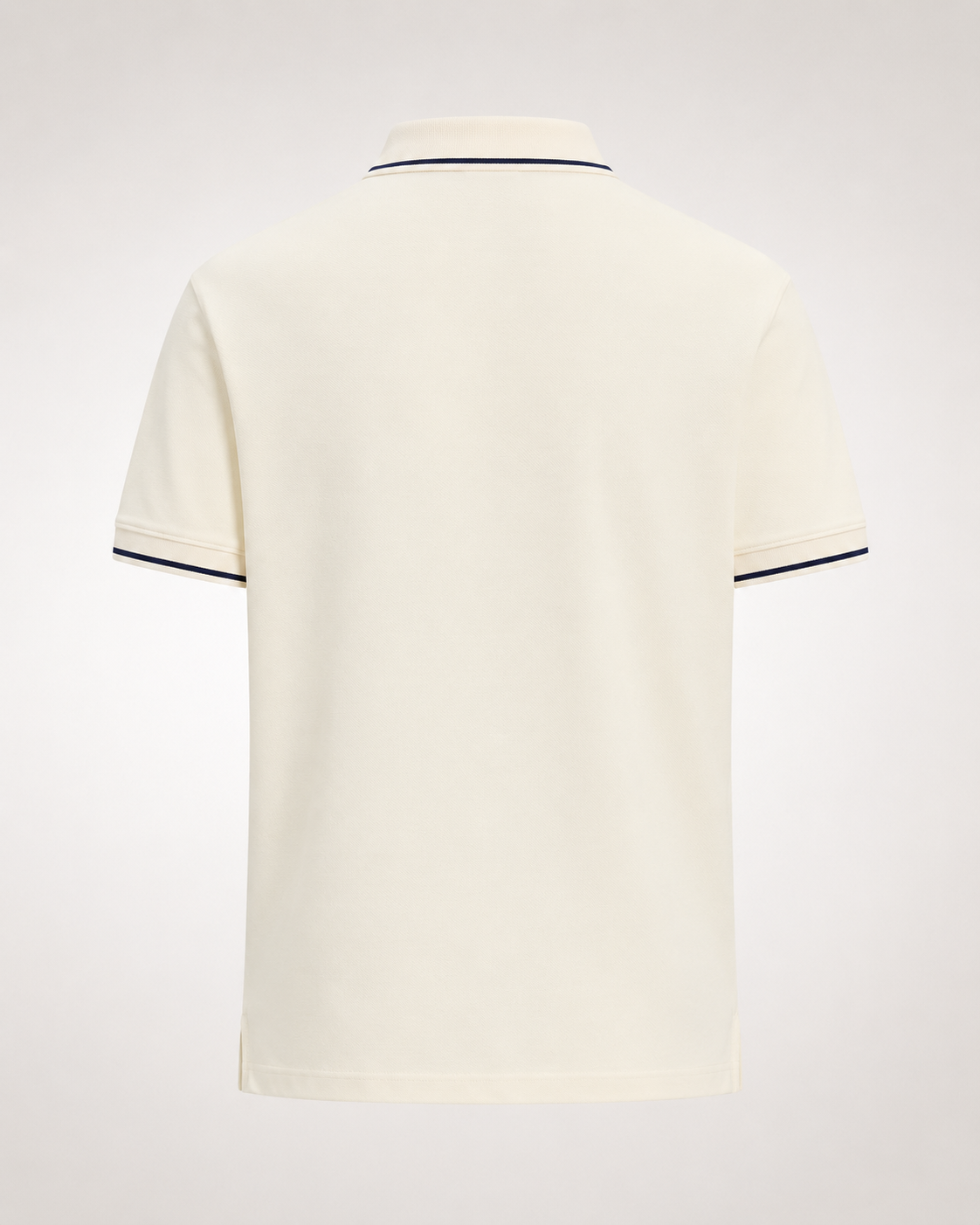 Men’s Cream Contrast-Trim Polo T-Shirt - view 3
