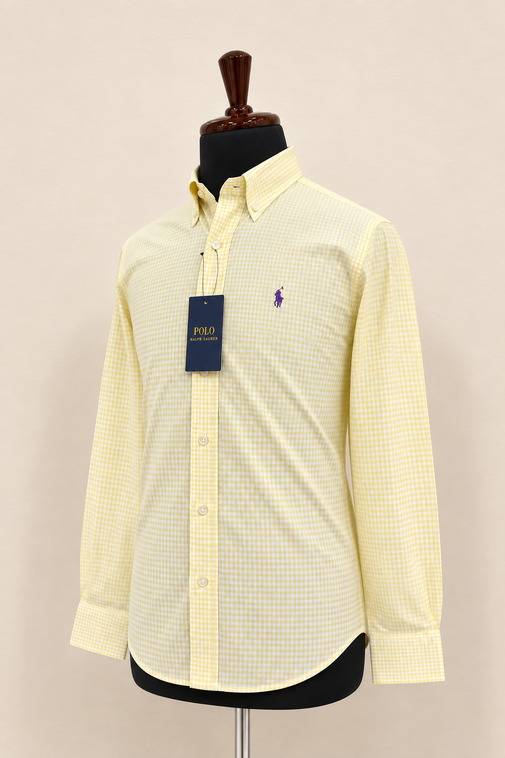 Men’s Yellow Gingham Shirt - view 2