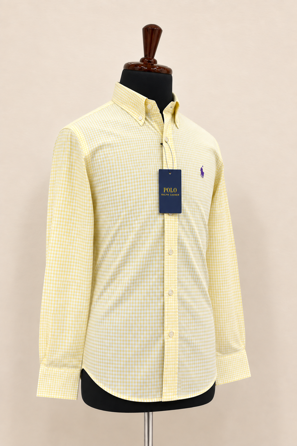 Men’s Yellow Gingham Shirt - view 3