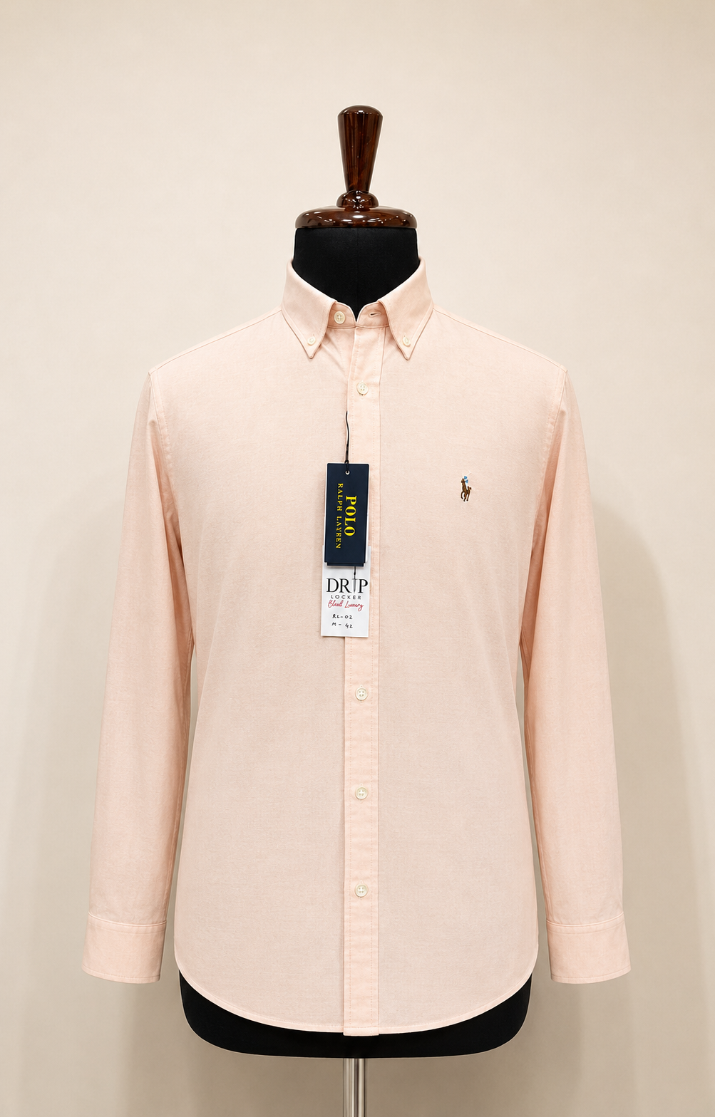 Men’s Soft Peach Shirt - front view