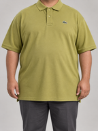 LCST — Oversized Olive Crocodile Patch Polo