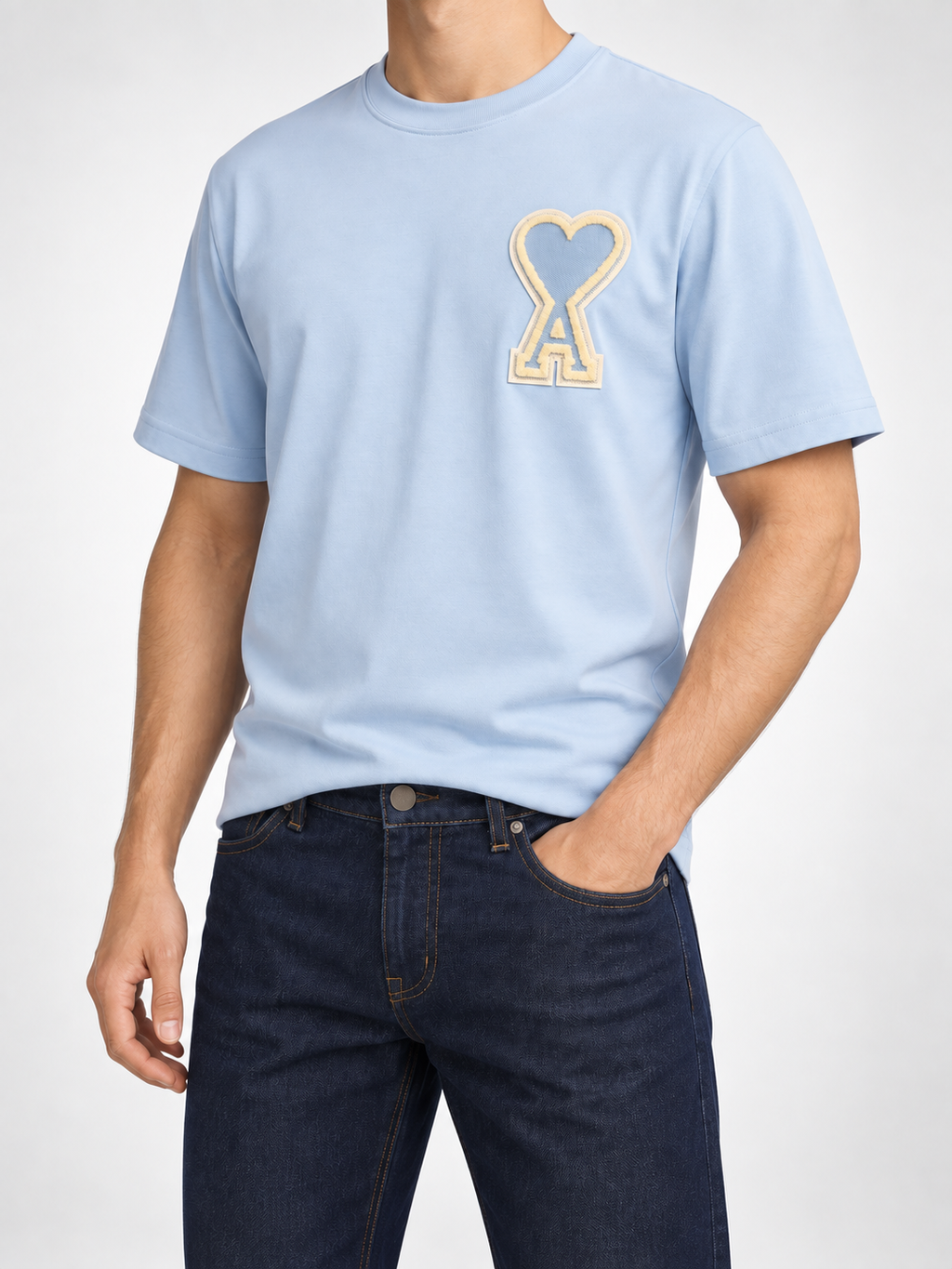 Men’s Powder Blue Heart-A T-Shirt - view 3