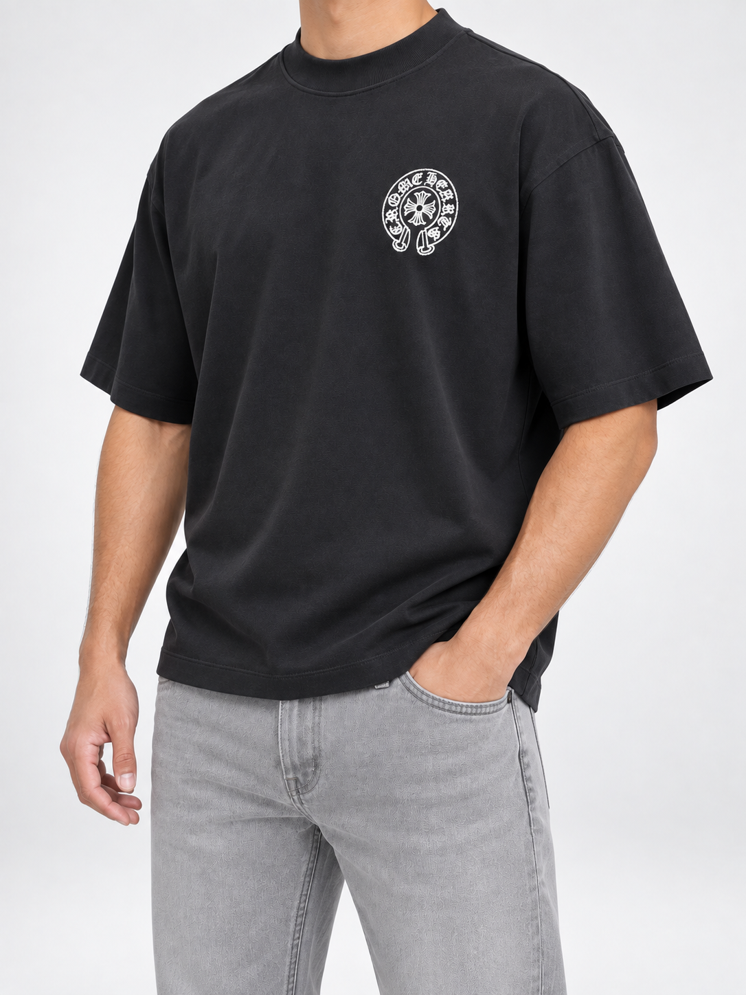 Men’s Black Horseshoe-Emblem T-Shirt - view 2
