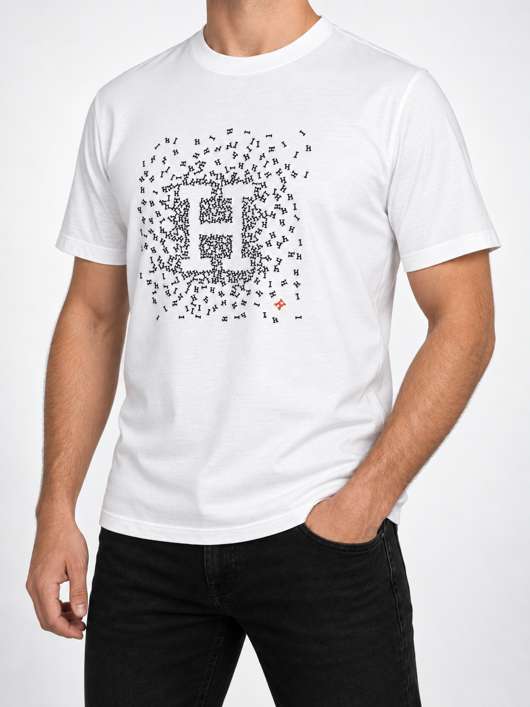 Men’s White H Mosaic T-Shirt - view 2