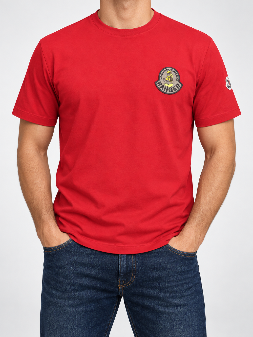 Men’s Red Ranger Patch T-Shirt - front view