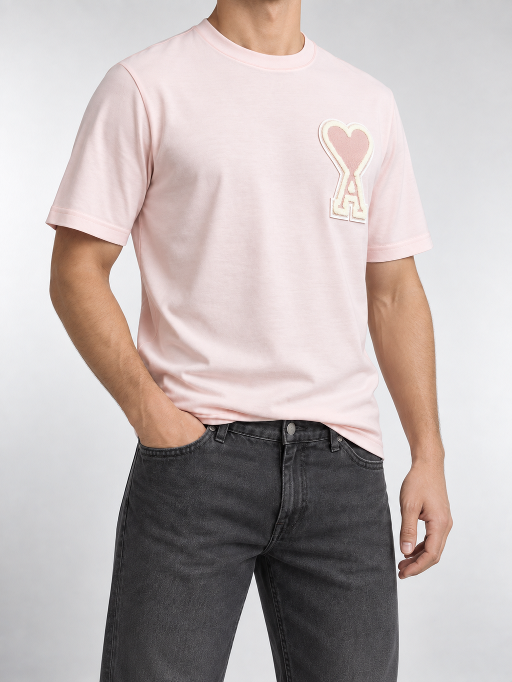 Men’s Blush Pink Heart-A T-Shirt - view 3