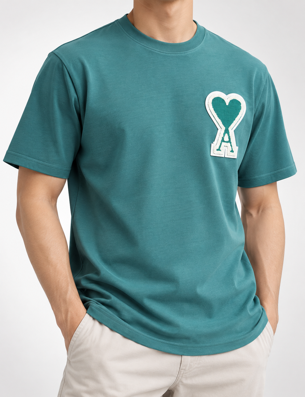 Men’s Green Heart-A Appliqué T-Shirt - view 4