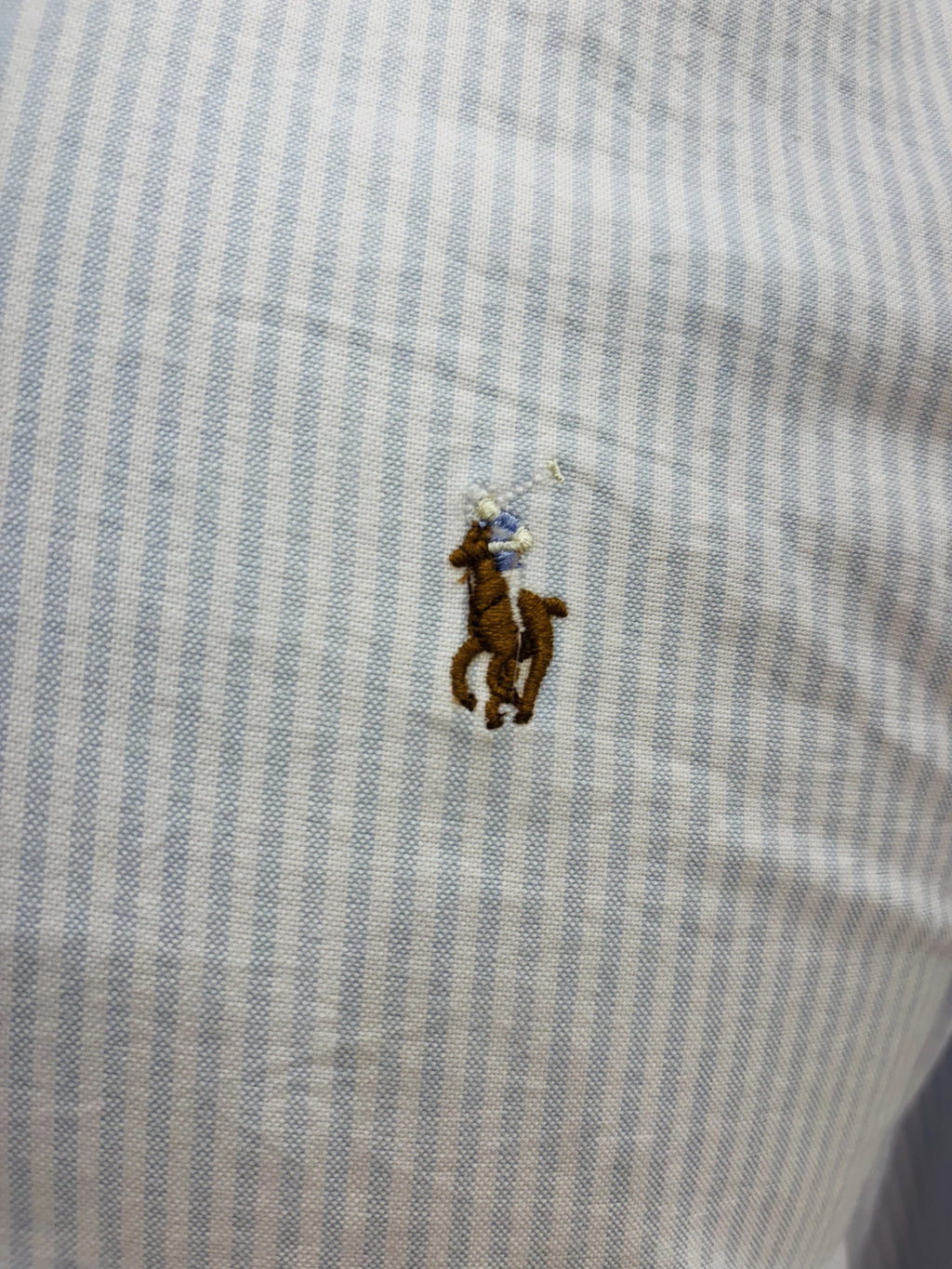 Men’s Powder Blue Pinstripe Shirt - view 4