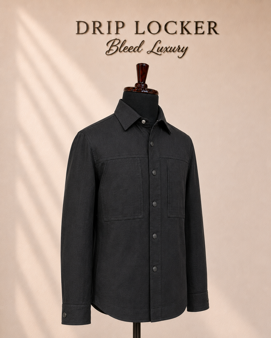 Black Two-Pocket Overshirt - view 2
