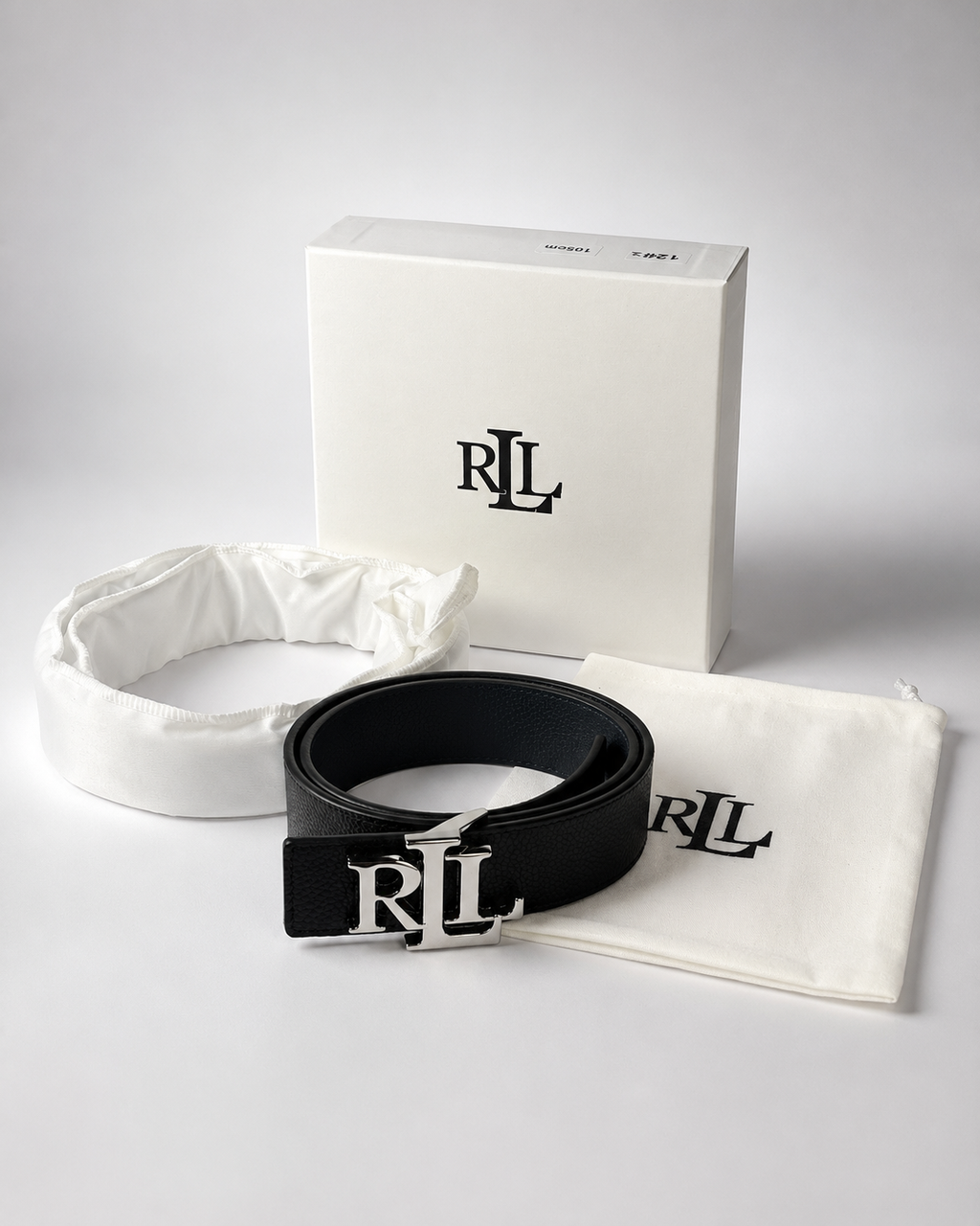 Black and Blue Reversible Silver-Tone Logo Buckle Belt - view 5