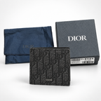 CD — Black Grey Woven Bifold Wallet