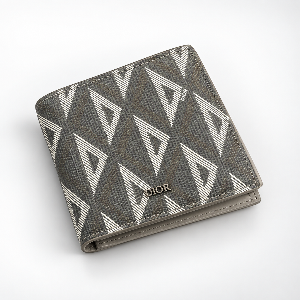 Grey White Geometric Bifold Wallet - view 3