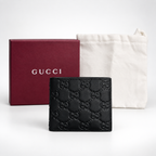 GG — Black Embossed Bifold Wallet